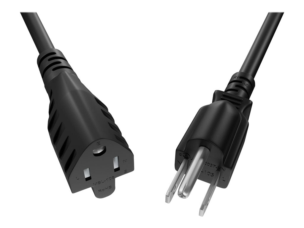 UNC Group - Power cable - NEMA 5-15P to power NEMA 5-15R - 125 V - 13 A - 6 ft - black PWCD-515P515R-13A-06F-BLK