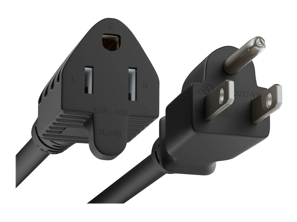 UNC Group - Power cable - NEMA 5-15P to power NEMA 5-15R - 125 V - 13 A - 6 ft - black PWCD-515P515R-13A-06F-BLK