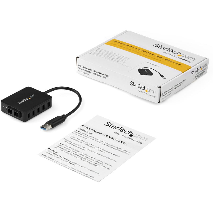 USB 3.0 to Fiber Optic Converter - 1000Base-SX SC | StarTech US1GA30SXSC