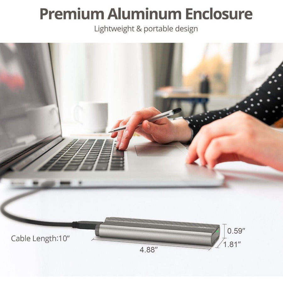 USB 3.2 Gen 2x2 Type-C M.2 PCIe NVMe SSD Enclosure JU-SA0X11-S1