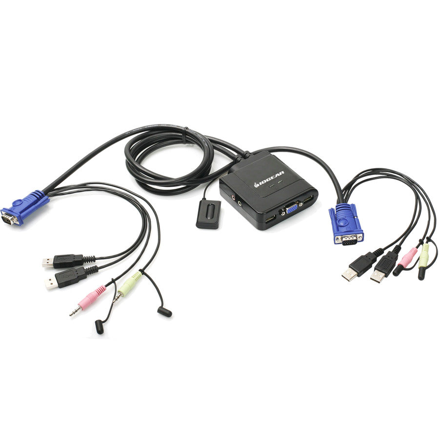 USB VGA KVM Cable - 2-Port Switch with Mini DisplayPort Adapters | TecioSoft GCS72MDPKIT
