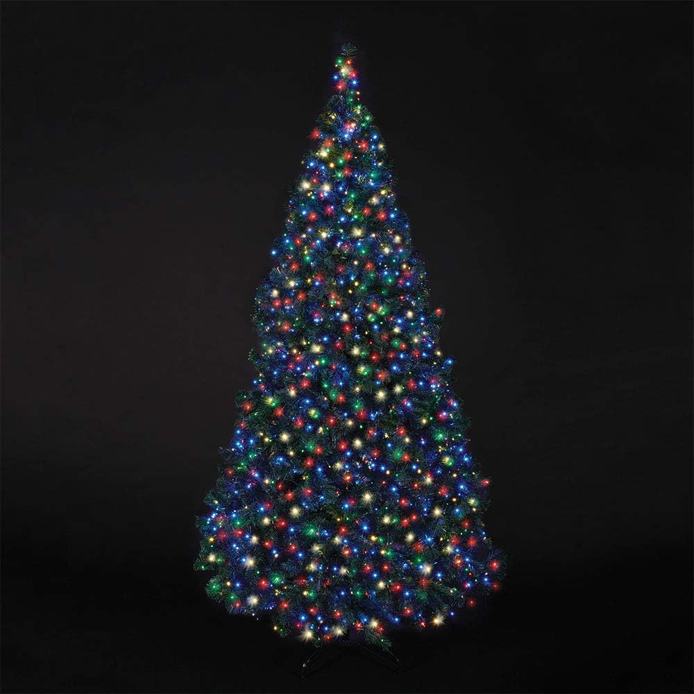 USB powered 750 Superbright LED (63 foot) Green Wire Multifunction Lights with Timer - Multicolor