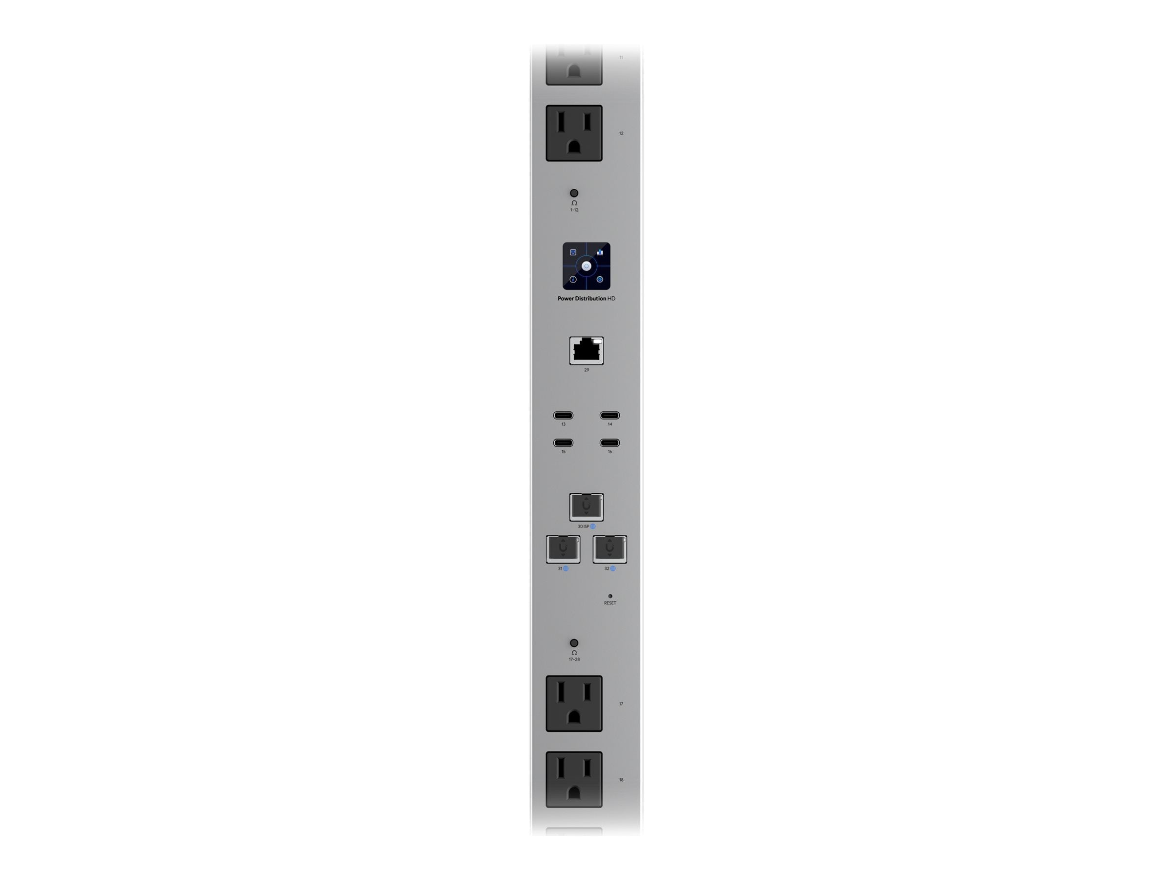 Ubiquiti Hi-Density USP-PDU-HD - Power distribution strip (rack-mountable) - AC 100 -125 V - 3750 Watt - input: NEMA L5-30P - USP-PDU-HD-SS