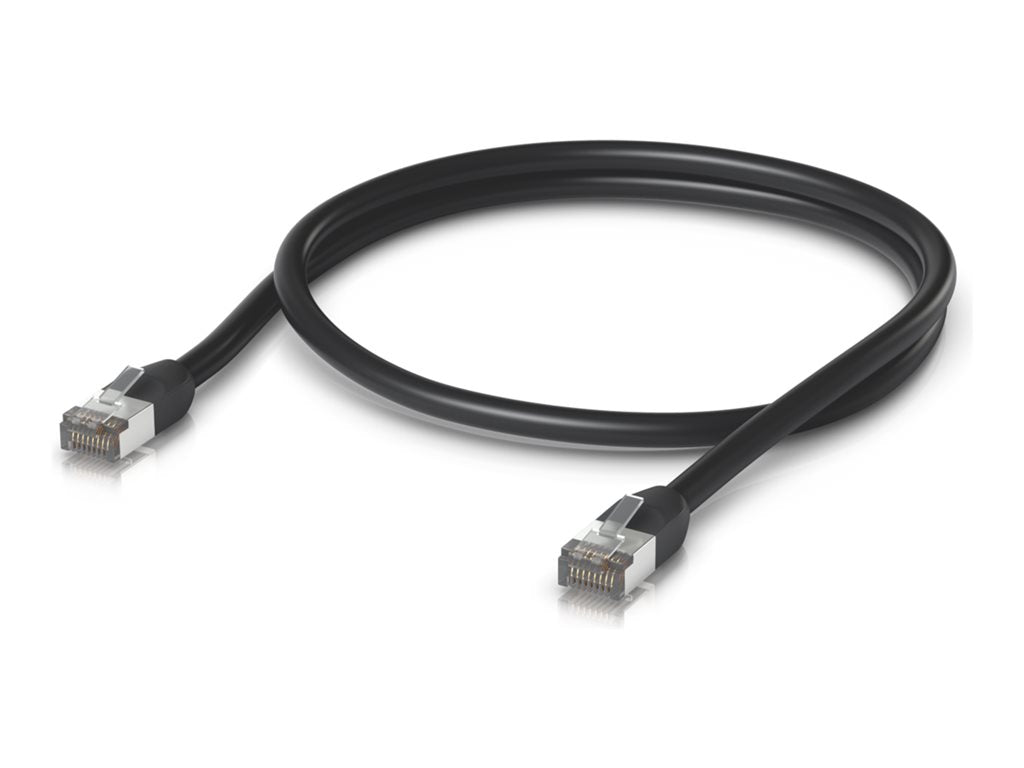 Ubiquiti UISP - Patch cable - RJ-45 (M) to RJ-45 (M) - 3.3 ft - 0.2 in - STP - CAT 5e - outdoor, rugged, stranded copper - black UACC-CABLE-PATCH-OUTDOOR-1M-BK