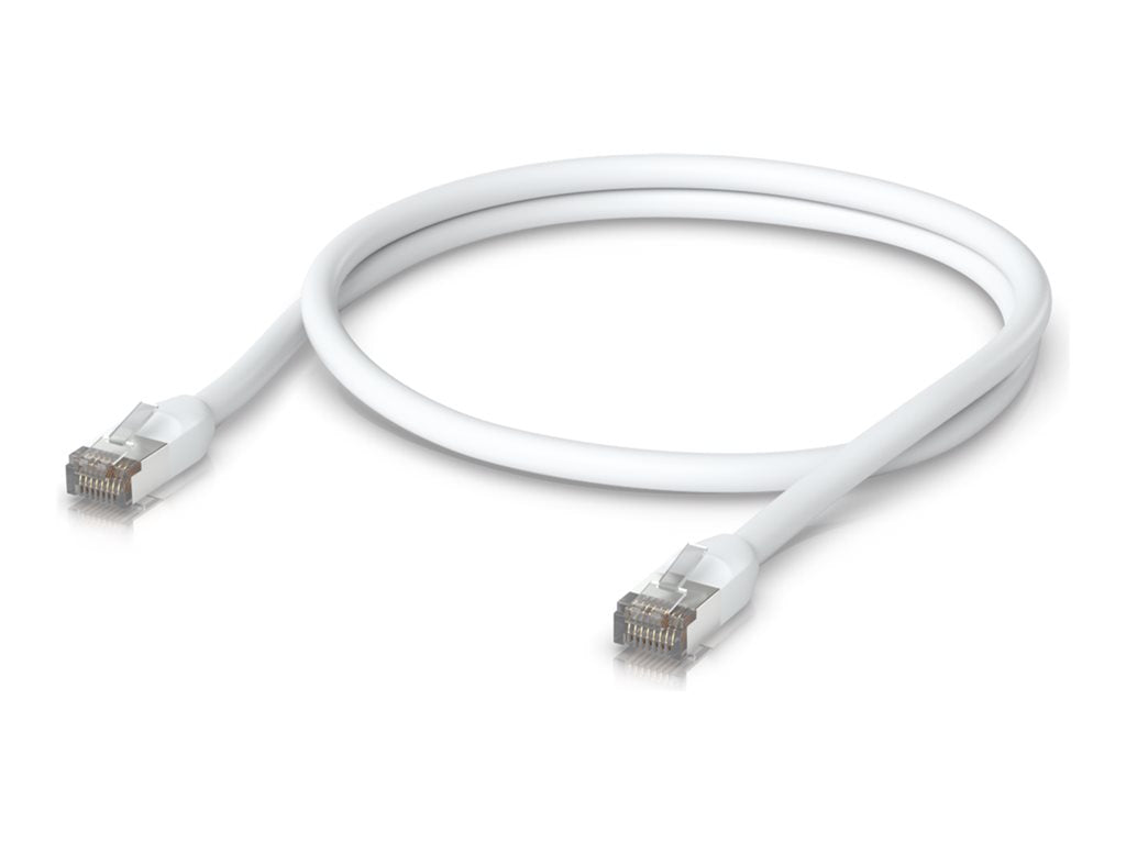Ubiquiti UniFi - Patch cable - RJ-45 (M) to RJ-45 (M) - 3.3 ft - 0.2 in - STP - CAT 5e - outdoor, rugged, stranded copper - white UACC-CABLE-PATCH-OUTDOOR-1M-W