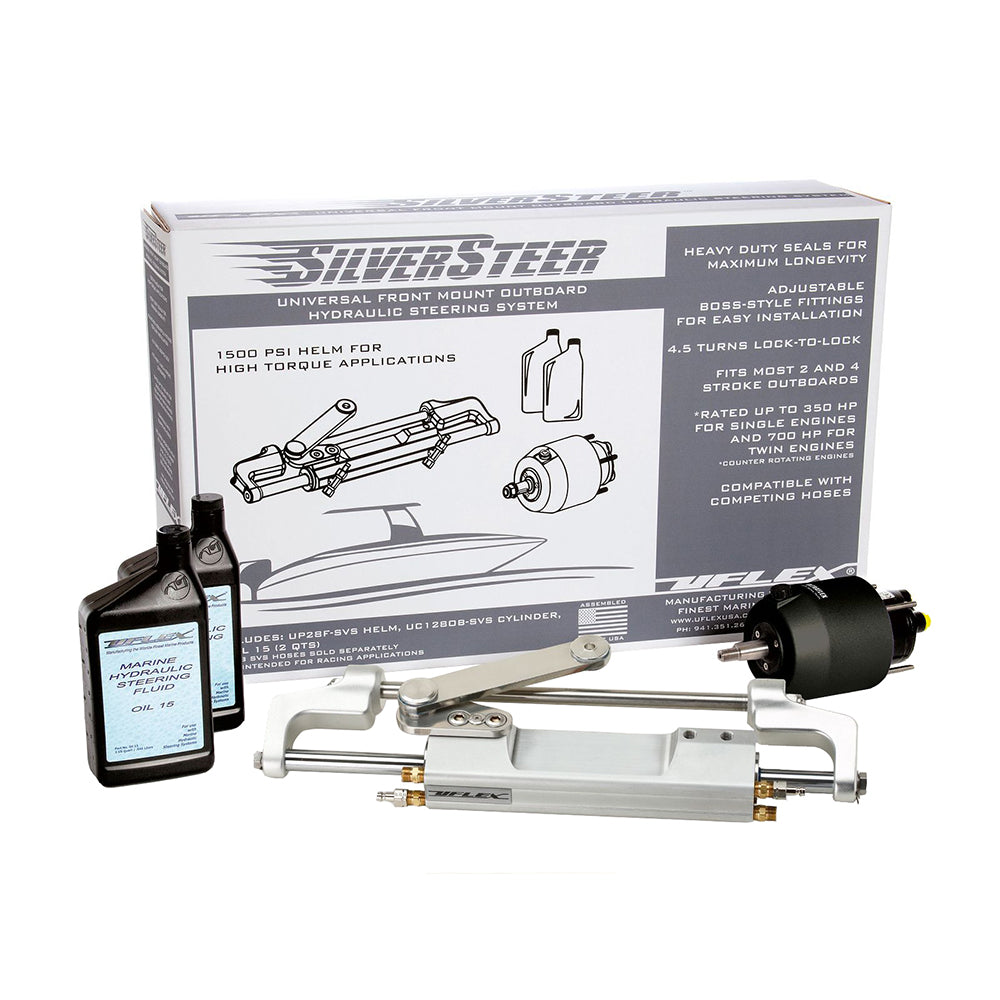 Uflex SilverSteer&trade; Universal Front Mount Outboard Hydraulic Tilt Steering System -