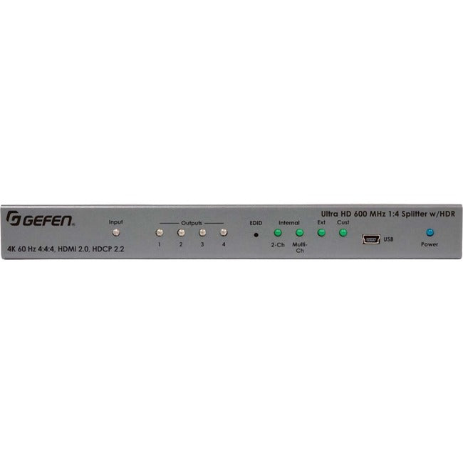 Ultra Hd 600 Mhz 1:4 Splitter For Hdmi W/ Hdr