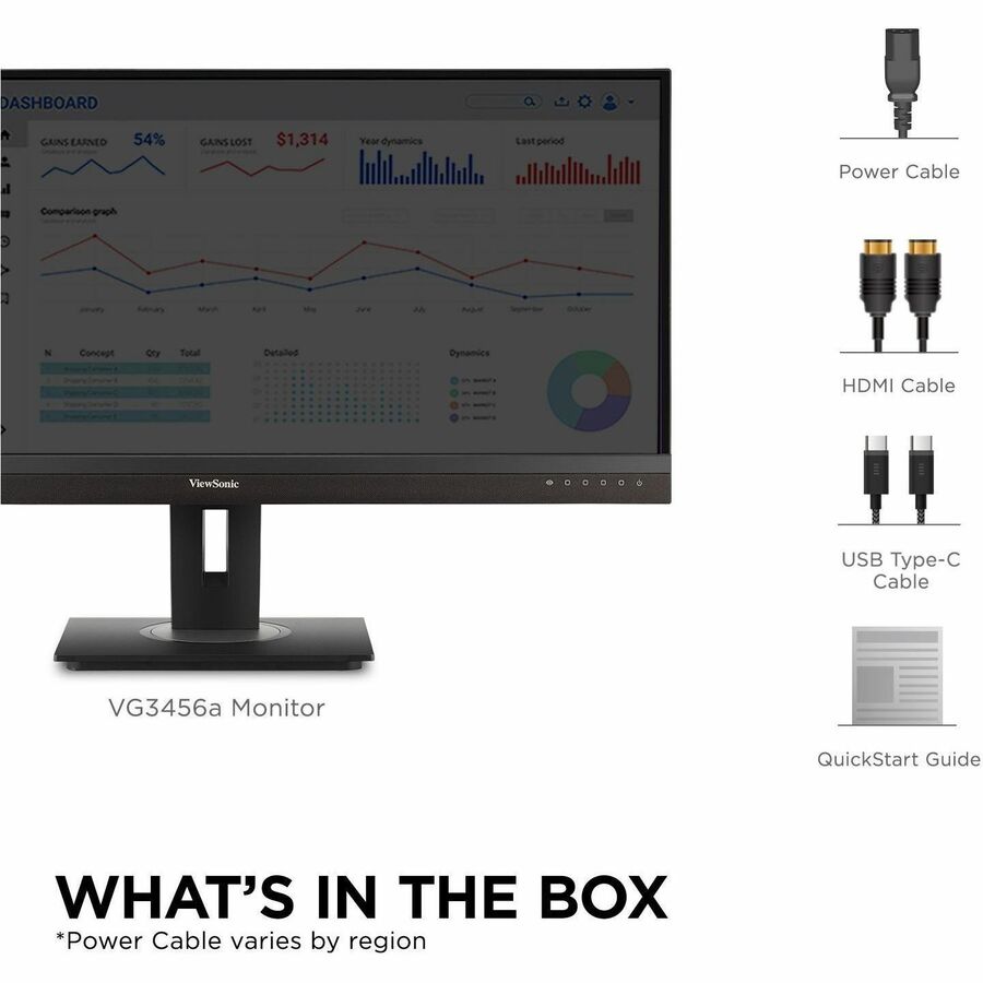 Ultrawide Docking Monitor - Professional 34 inch USB-C Workstation | ViewSonic VG3456A