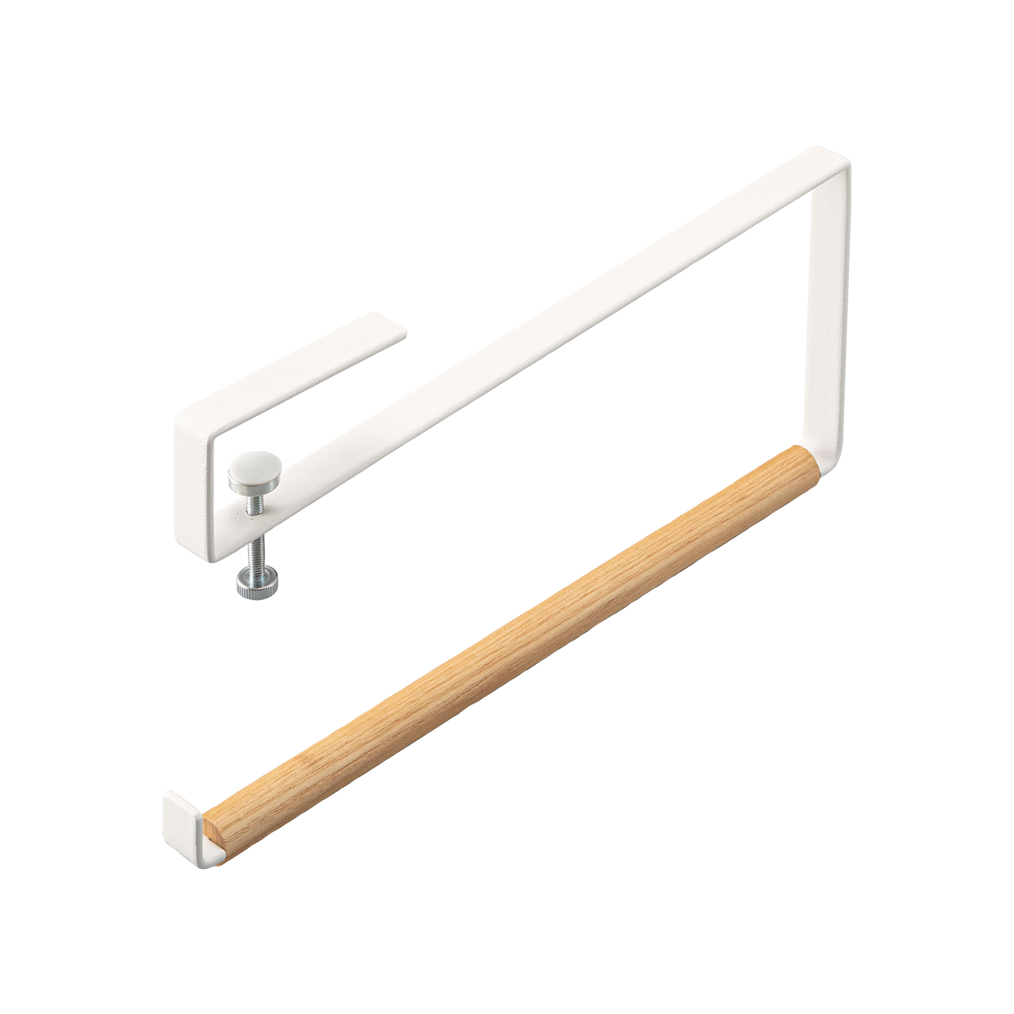 Undershelf Paper Towel Holder - Steel + Wood