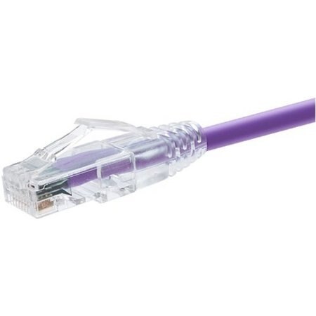 Unirise 10 Foot Cat6 Snagless Clearfit Patch Cable Purple - High Density Cat6 Ul