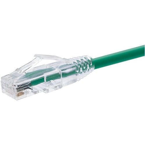 Unirise 12 Foot Cat6 Snagless Clearfit Patch Cable Green - High Density Cat6 Ult