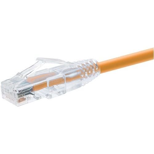 Unirise 2 Foot Cat6 Snagless Clearfit Patch Cable Orange - High Density Cat6 Ult
