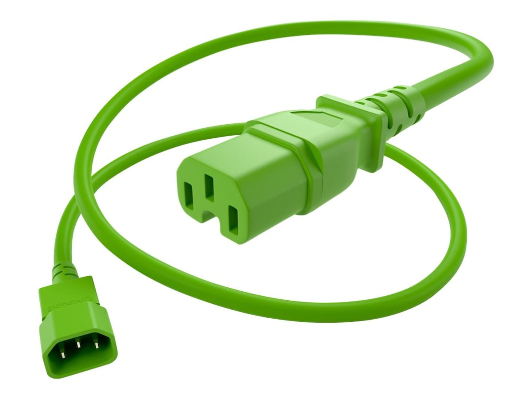 Unirise 2ft Green Power Cord C14-C15 PWCD-C14C15-15A-02F-GRN
