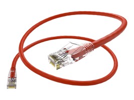 Unirise 3 Foot Cat6 Snagless Clearfit Patch Cable Red - High Density Cat6 Ultra