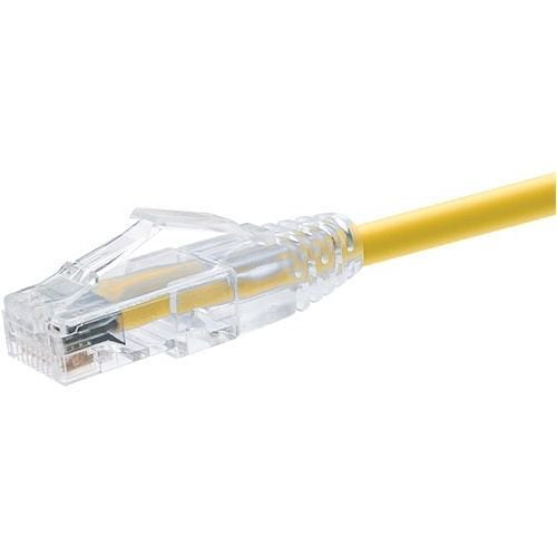 Unirise 4 Foot Cat6 Snagless Clearfit Patch Cable Yellow - High Density Cat6 Ult