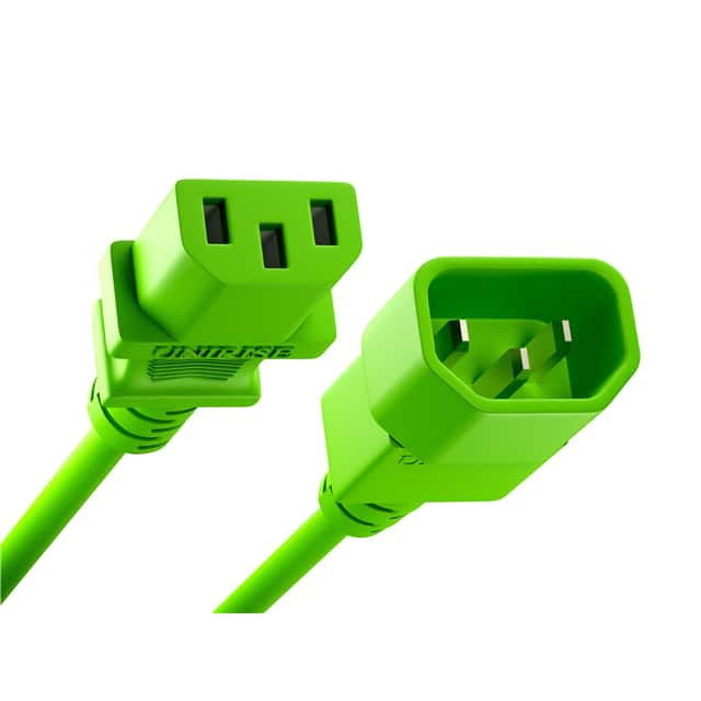 Unirise 4ft Power Cord C13-C14 Green PWRC13C1404FGRN