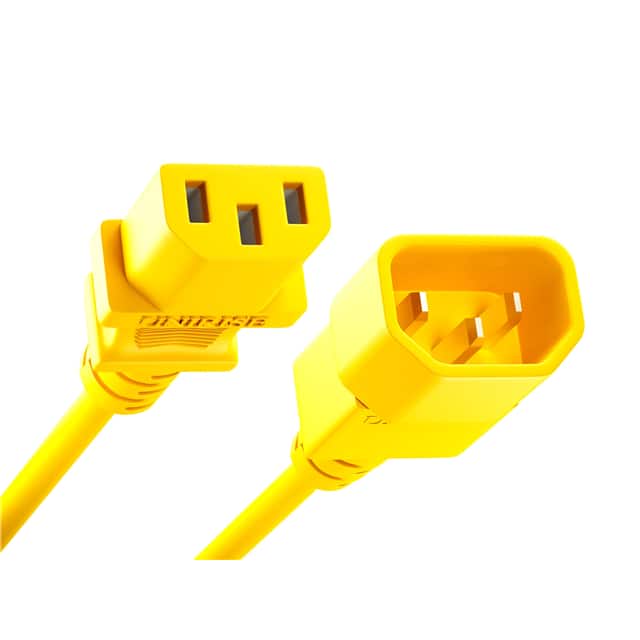 Unirise 4ft Power Cord C13-C14 Yellow PWRC13C1404FYLW