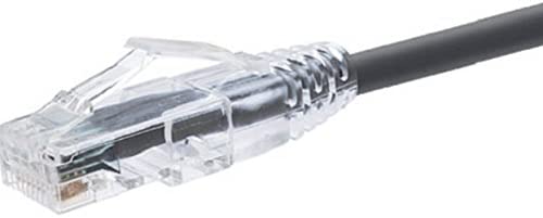 Unirise 5 Foot Cat6 Snagless Clearfit Patch Cable Black - High Density Cat6 Ultr