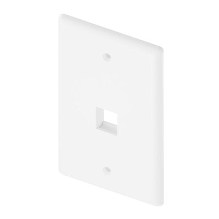 Unirise 6Port Wall Plate, Single Gang, Ivory WP-6P-IVY