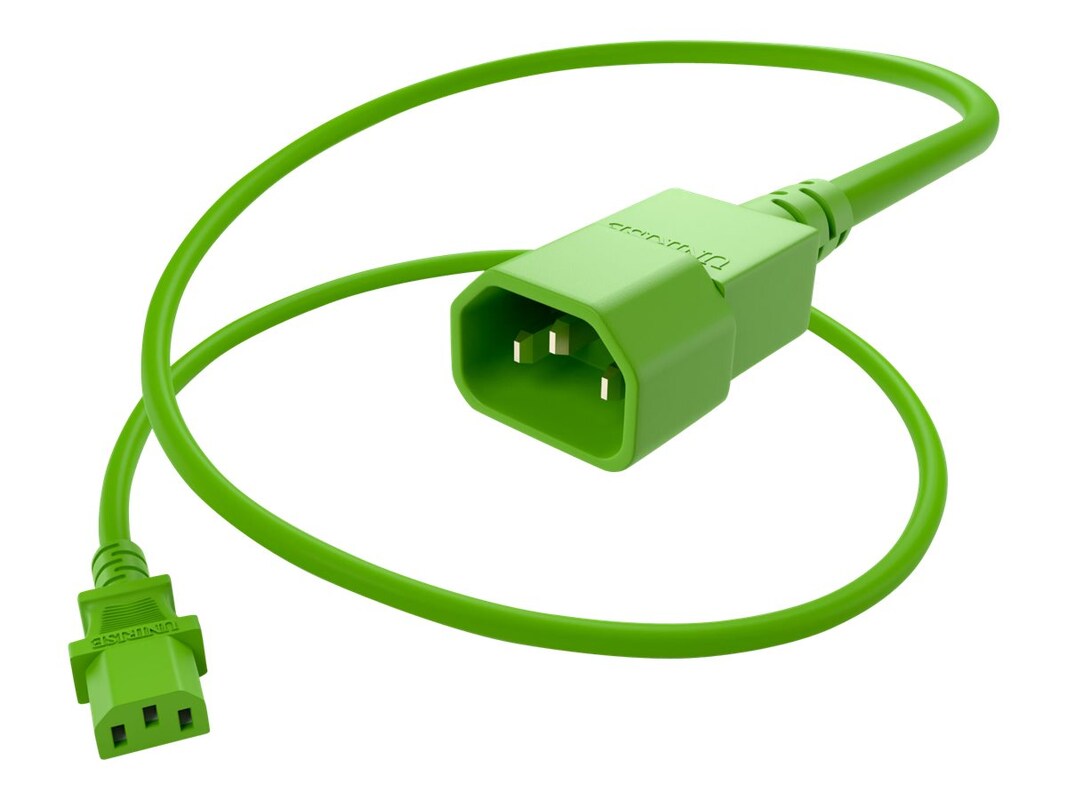 Unirise 7ft Power Cord C13-C14 Green PWRC13C1407FGRN
