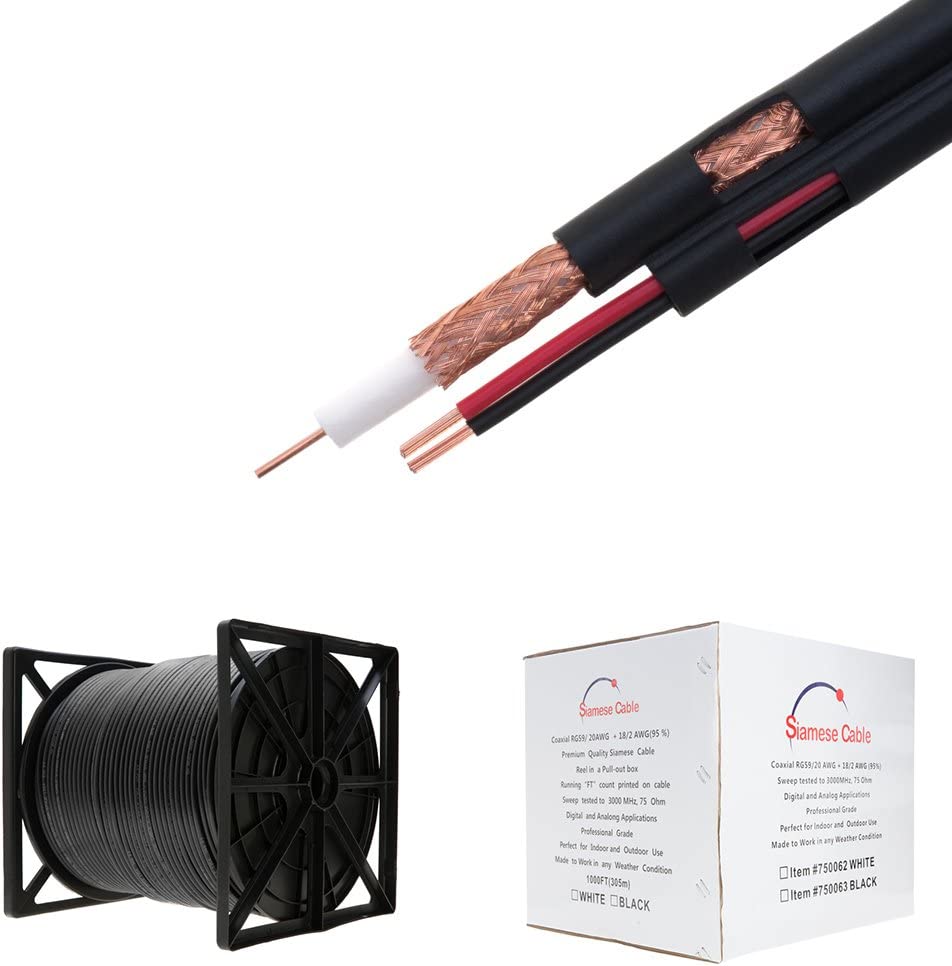 Unirise Antenna Cable BRG59S-1000F-BLK