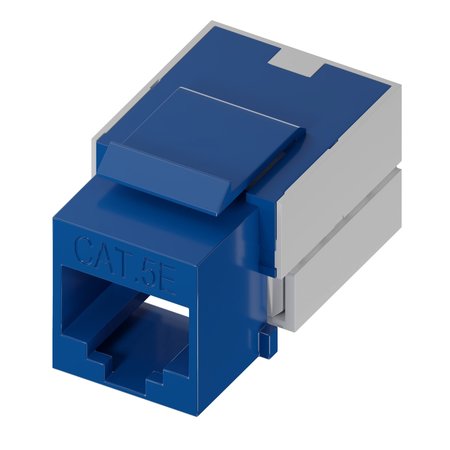 Unirise Cat5e Keystone Jack 110 Type Punch Down, Blue KEYC5E-BLU