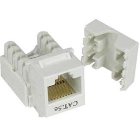 Unirise Cat5e Keystone Jack 110 Type Punch Down, White KEYC5E-WHT