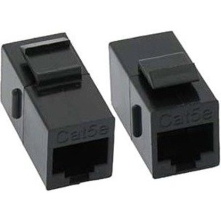 Unirise Cat5e RJ45 Keystone In-line Coupler, Black C5E-CPLR-BLK