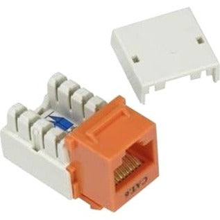 Unirise Cat6 Keystone Jack 110 Type Punch Down, Orange KEYC6-ORG