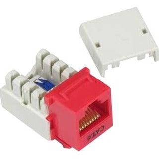 Unirise Cat6 Keystone Jack 110 Type Punch Down, Red