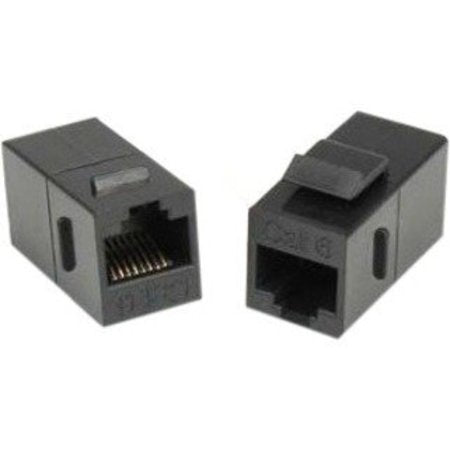 Unirise Cat6 RJ45 Keystone In-line Coupler, Black C6-CPLR-BLK