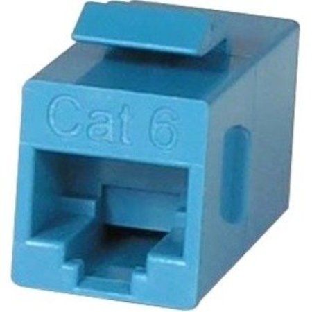 Unirise Cat6 RJ45 Keystone In-line Coupler, Blue C6-CPLR-BLU