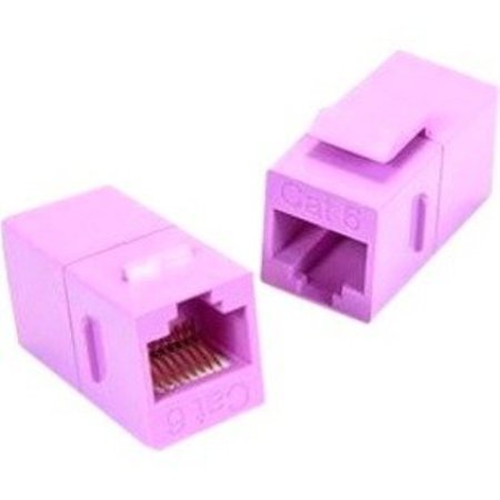 Unirise Cat6 RJ45 Keystone In-line Coupler, Purple C6-CPLR-PUR