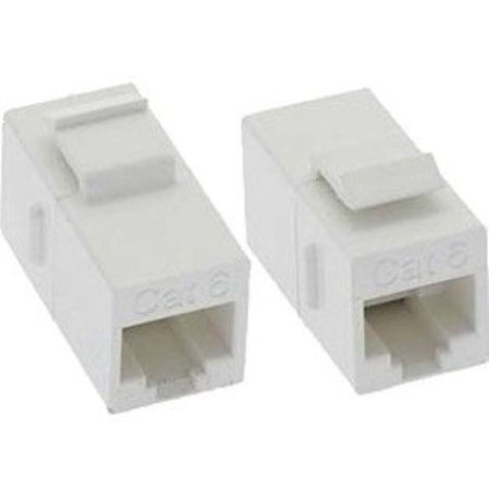 Unirise Cat6 RJ45 Keystone In-line Coupler, White C6-CPLR-WHT