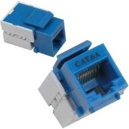 Unirise Cat6A UTP Keystone Jack, Blue KEYC6A-BLU