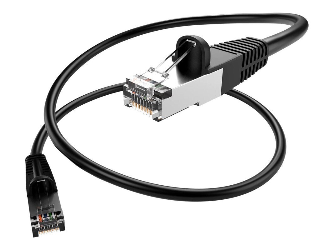 Unirise Cat.5e Patch Network Cable PC5E-03F-BLK-SH-S