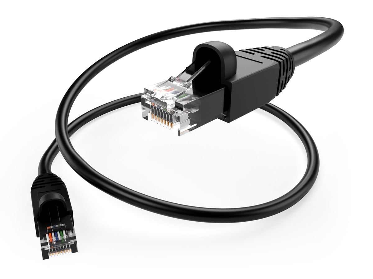 Unirise Cat.6a Patch Network Cable PC6A-25F-BLK-S