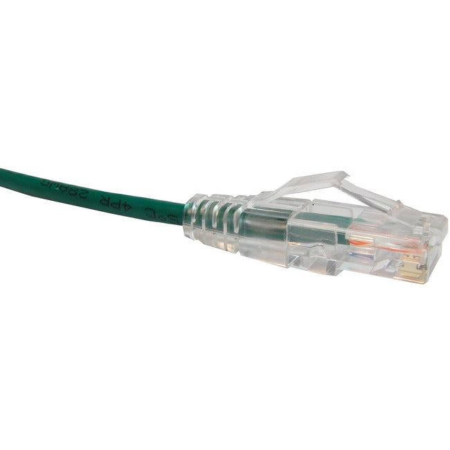 Unirise Clearfit Slim Cat6 Patch Cable, Snagless, Green, 6ft CS6-06F-GRN