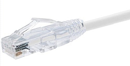 Unirise Clearfit Slim Cat6 Patch Cable, Snagless, White, 5ft CS6-05F-WHT