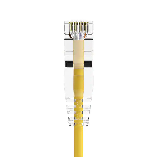 Unirise Clearfit Slim Cat6 Patch Cable, Snagless, Yellow, 6ft CS6-06F-YLW