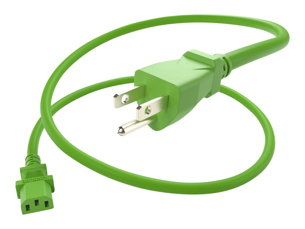 Unirise Standard Power Cord PWCD-515PC13-10A-06F-GRN