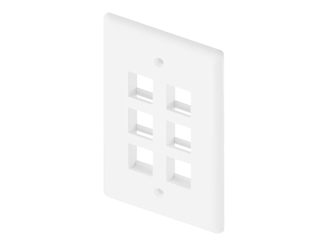 Unirise WP-6P-WHT Faceplate