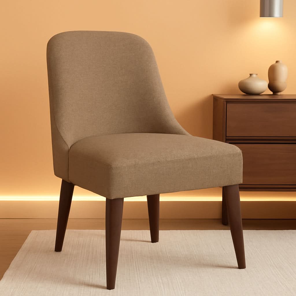 Upholstered Hemet Gayle Side Dining Chair Brown Boucle