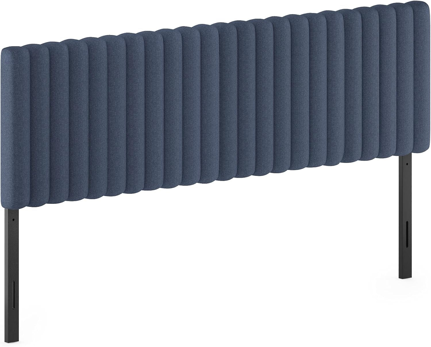 Upholstered Tufted King Headboard in Stylish Denim