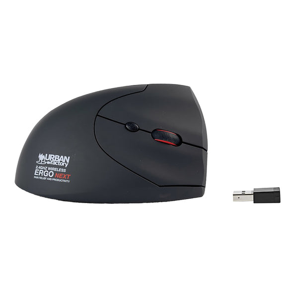 Urban Factory EMR20UF-N ERGO NEXT Vertical Wireless USB-A and USB-C Mouse,