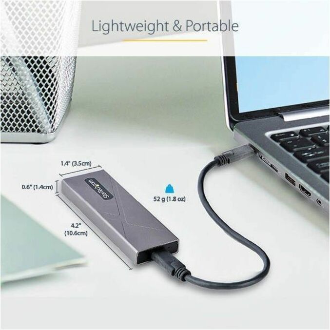 Usb-C 10Gbps To M.2 Nvme Or M.2 Sata Ssd Enclosure, Tool-Free M.2 Pcie/Sata Ssd Aluminum Enclosure, Usb-C & Usb-A Host Cables