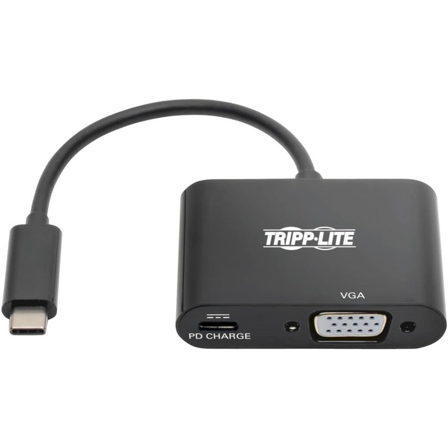 Usb C Vga Adapter W/Pd Charging,1080P Black Usb Type C To Vga