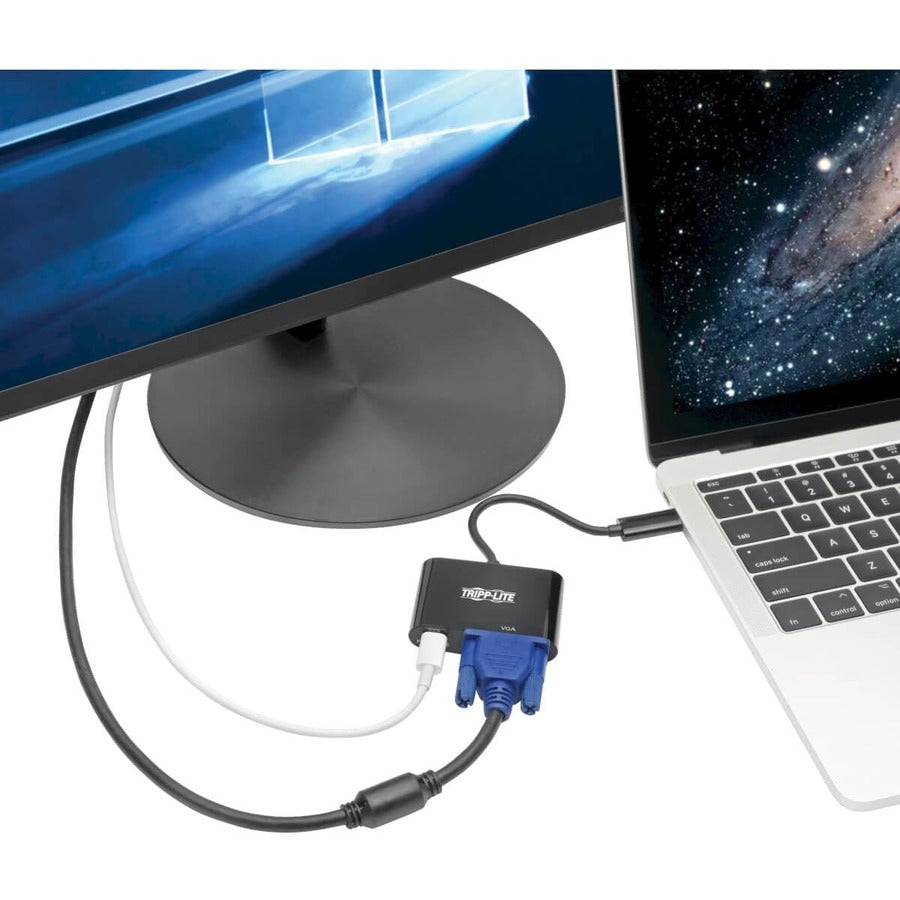 Usb C Vga Adapter W/Pd Charging,1080P Black Usb Type C To Vga