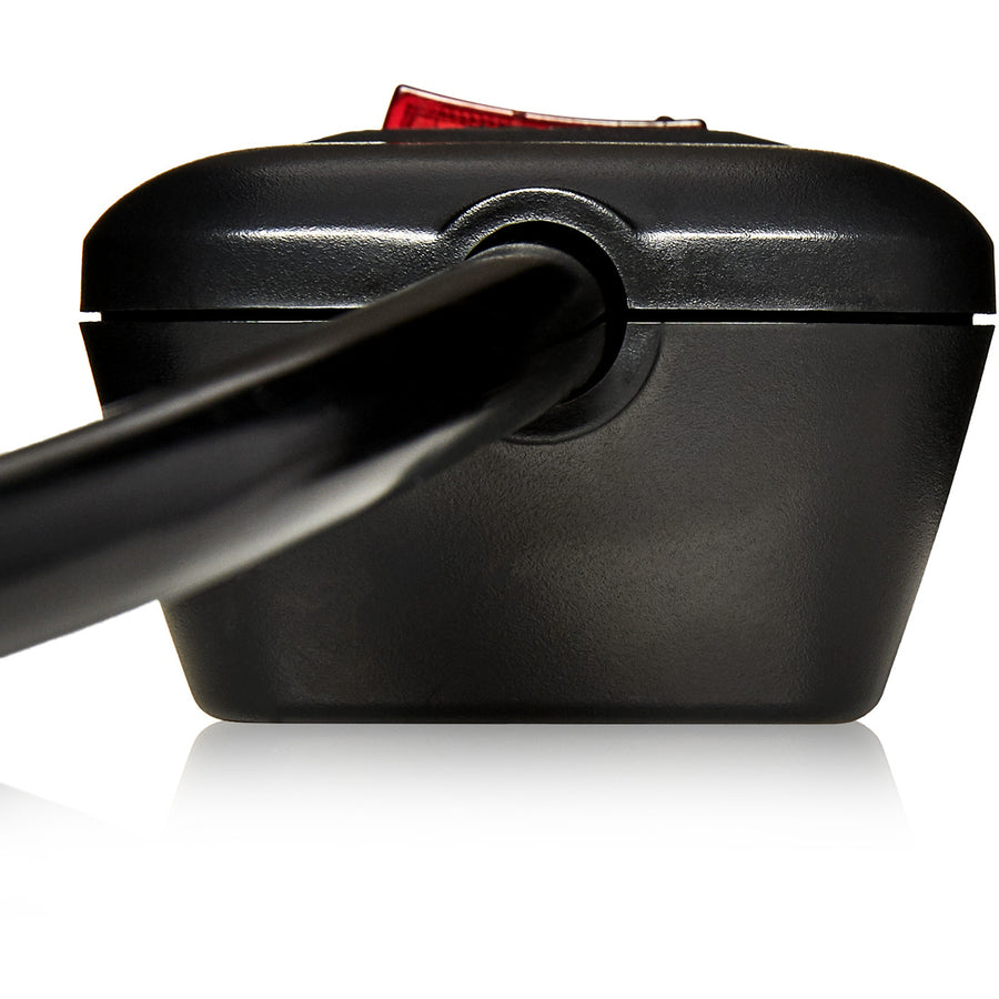 V7 6-Outlet Home/Office Surge Protector, 900 Joules - Black