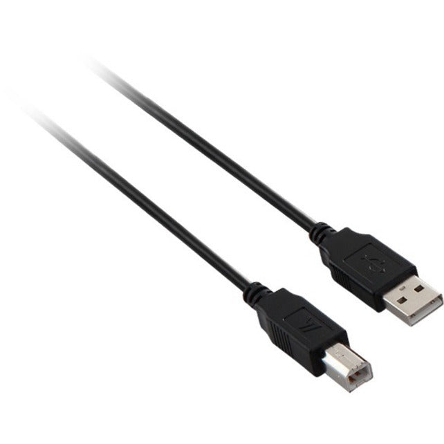 V7 Black USB Cable USB 2.0 A Male to USB 2.0 B Male 3m 10ft V7E2USB2AB-03M